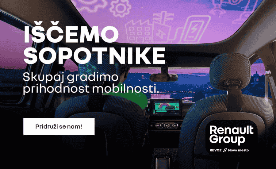 Dekorativna slika: notranjost vozečega avtomobila za namene kampanje iskanja novih sodelavcev za izdelavo e-Twinga, Revoz, Slovenija, 2025