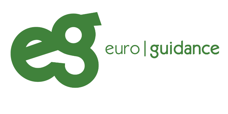 Logotip evropske mreže Euroguidance na svetlo sivi podlagi