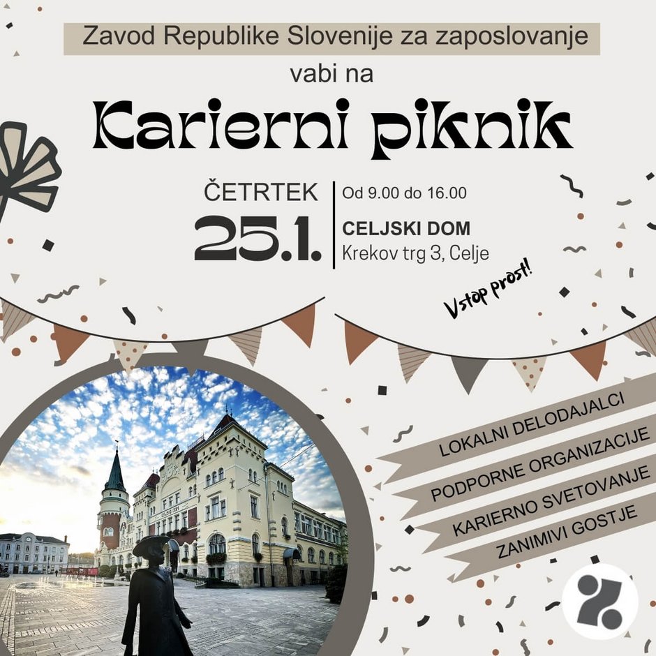 Karierni piknik Celje, četrtek, 25. januarja 2024