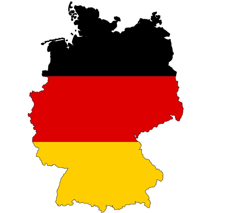 Nemška zastava v obliki zemljevida države