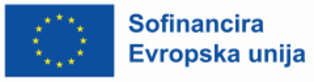 Sofinancira Evropska unija Logotip z zastavo EU desno in napisom levo: Sofinancira Evropska unija