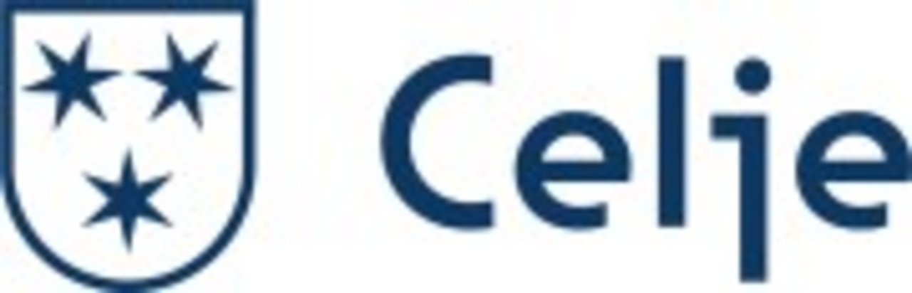 Logotip Mestne občine Celje, moder na beli podlagi