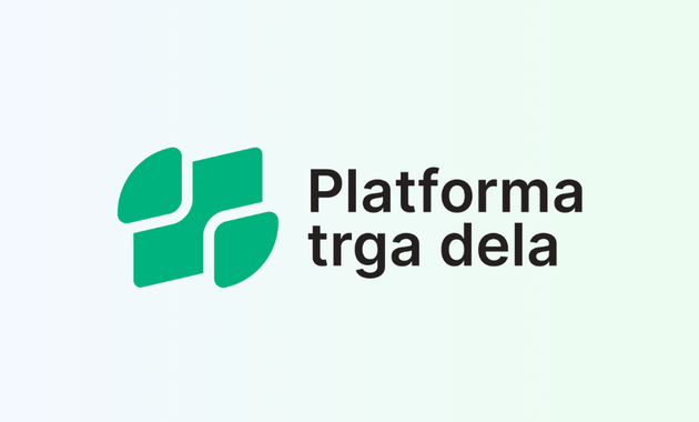 Dekorativna slika z logotipom Platforme trga dela