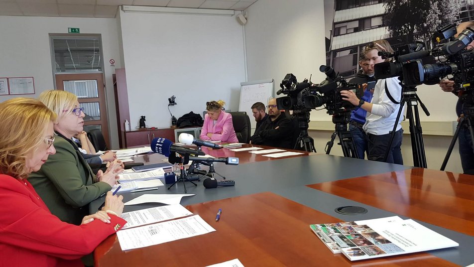 Novinarska konferenca Zavoda RS za zaposlovanje na sedežu v Rožni dolini v Ljubljani, 7. marca 2025