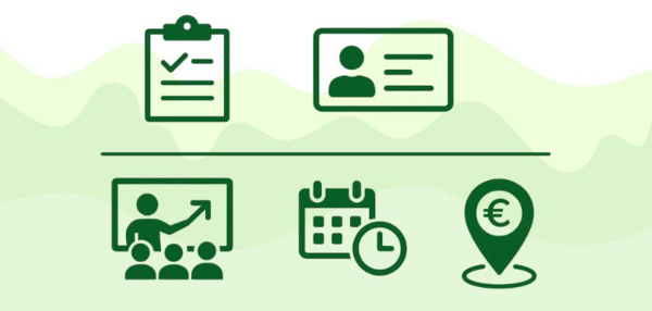 Dekorativna slika: prijava zaposlenih v evidenco za skrajšani delovni čas ter vključevanje v izobraževanje in usposabljanje.