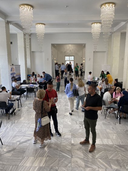 Dogodek Severna Makedonija Utrinek z dogodka v Severni Makedoniji, s predstavitvijo aktualnih potreb slovenskih delodajalcev, junija 2023