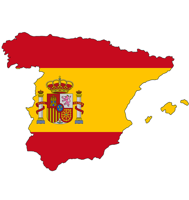 Španska zastava v obliki zemljevida države