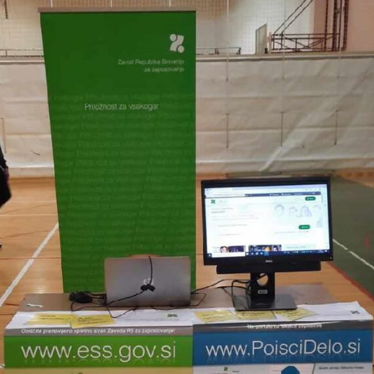 Tržnica Sevnica 17. 1. 2023, Stojnica Zavoda RS za zaposlovanje, Območna služba Sevnica, Tržnica študijskih programov in možnosti zaposlovanja, v organizaciji Šolskega centra Krško - Sevnica