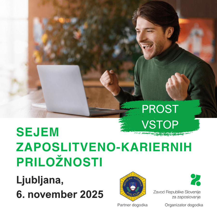 Oglasna slika za vseslovenski sejem zaposlitveno-kariernih priložnosti, Ljubljana, Gospodarsko razstavišče, 6. novembra 2025