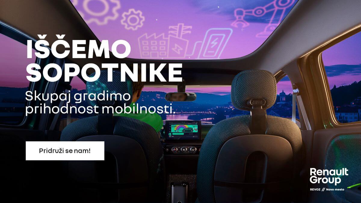 Dekorativna slika: notranjost vozečega avtomobila, za namene kampanje iskanja novih sodelavcev za izdelavo eTwinga, Revoz, Slovenija, 2025.