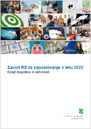 Naslovnica Kolaža dogodkov zavoda za zaposlovanje v letu 2022
